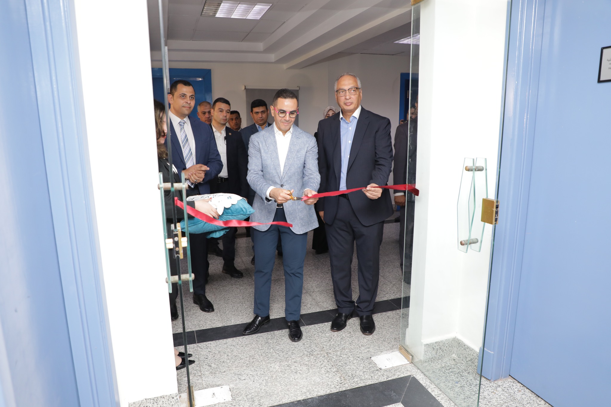 افتتاح المهندس حسن الخطيب وزير الاستثمار والتجارة الخارجية وحدة اختبارات الكفاءة الفنية للمختبرات (PT)
