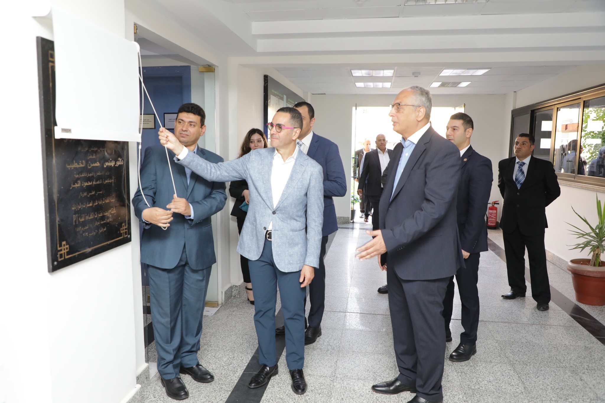 افتتاح المهندس حسن الخطيب وزير الاستثمار والتجارة الخارجية وحدة اختبارات الكفاءة الفنية للمختبرات (PT)