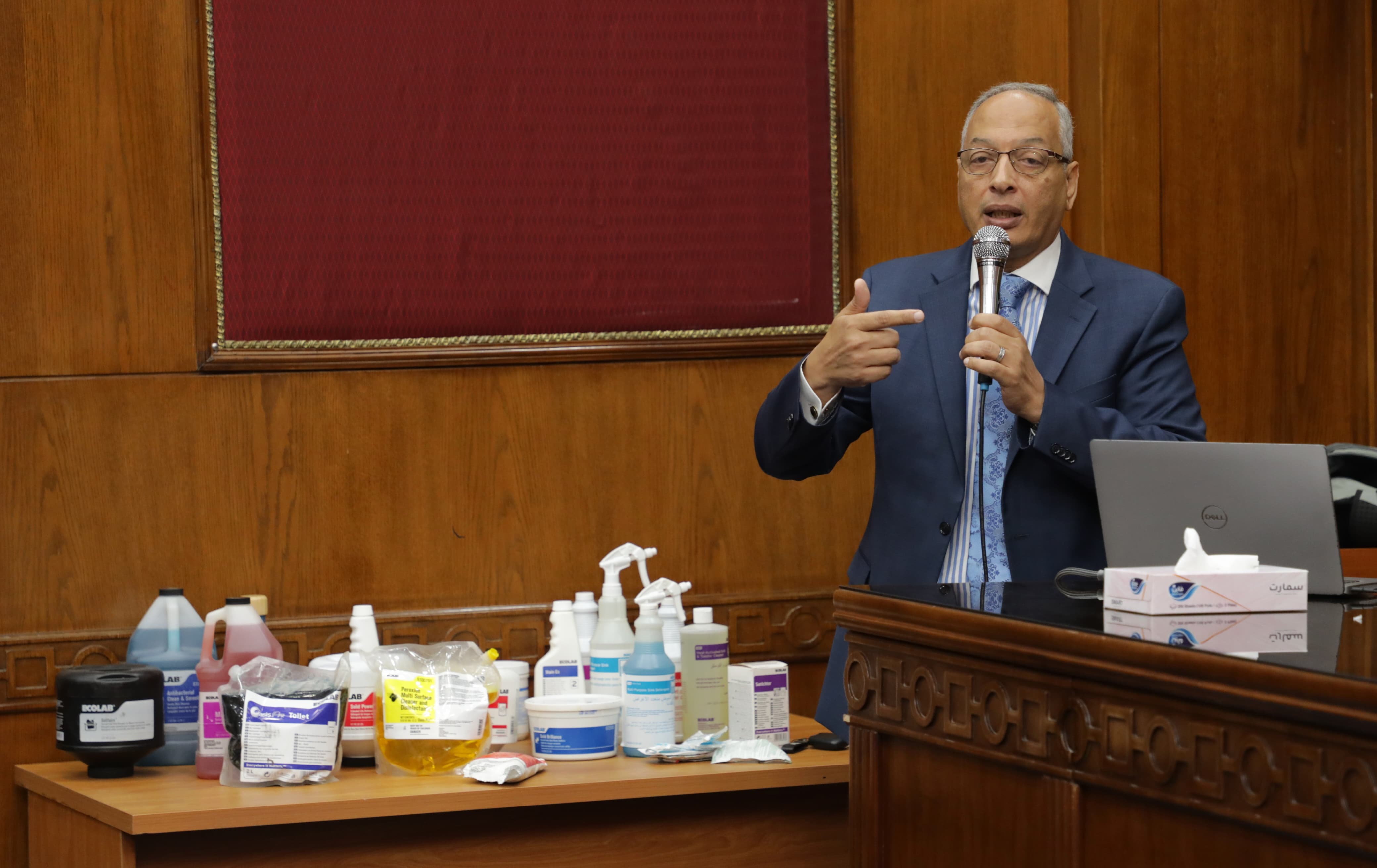 ورشة العمل المنعقدة بالهيئة بالتعاون مع شركة ECOlab الامريكية