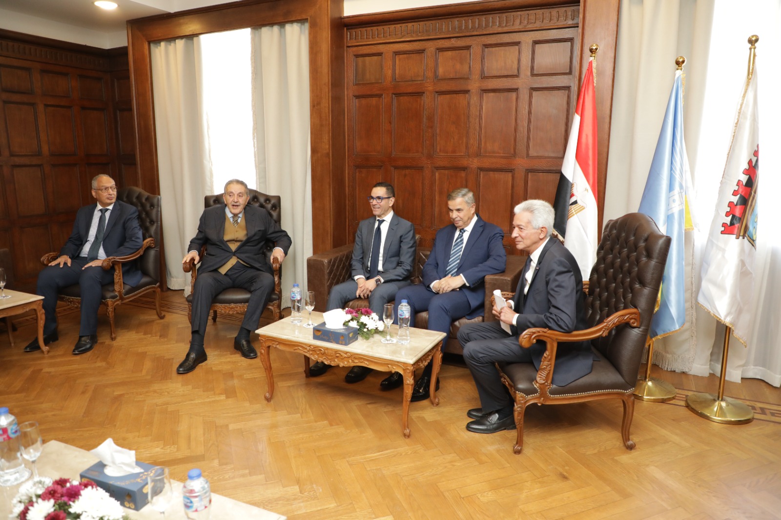 زيارة وزير الاستثمار والتجارة  الخارجية  لميناء الاسكندرية والغرفة التجارية