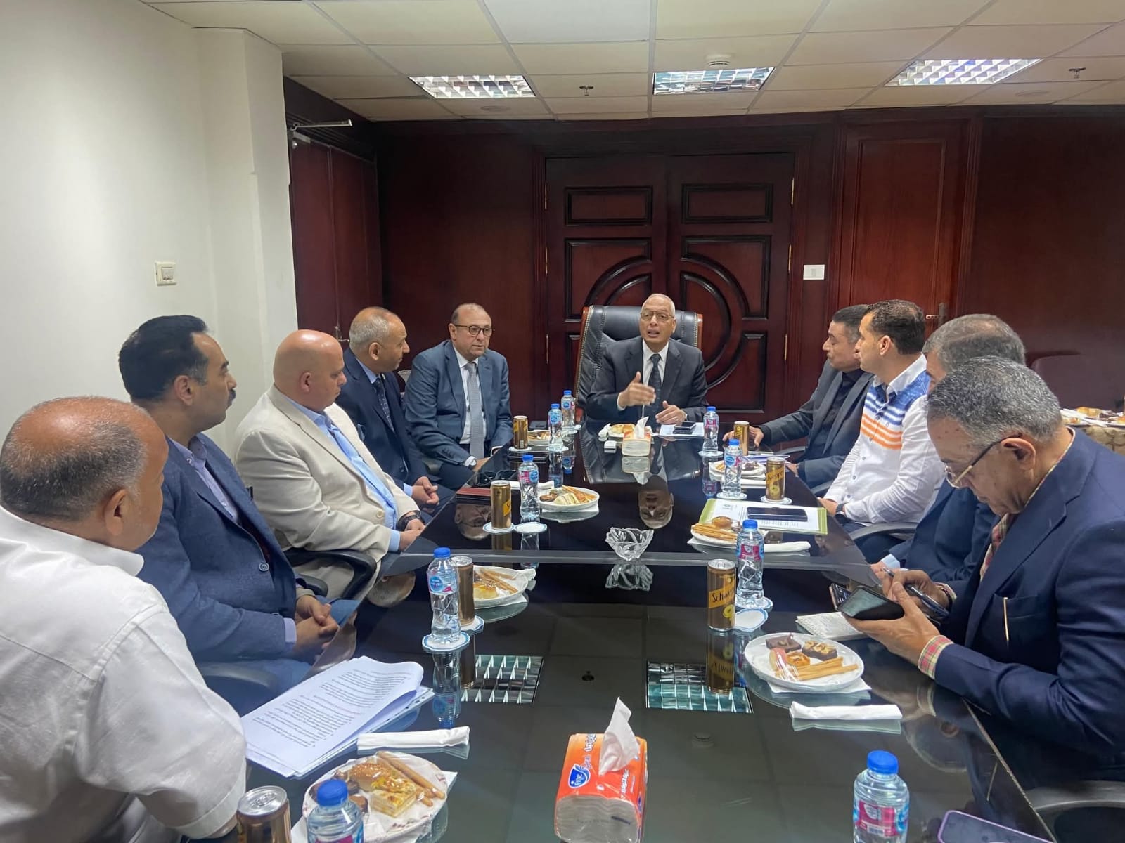 م. عصام النجار يلتقى بمحافظ بور سعيد ويتفقد فرع الهيئة ولقاء مع السادة العاملين بالفرع