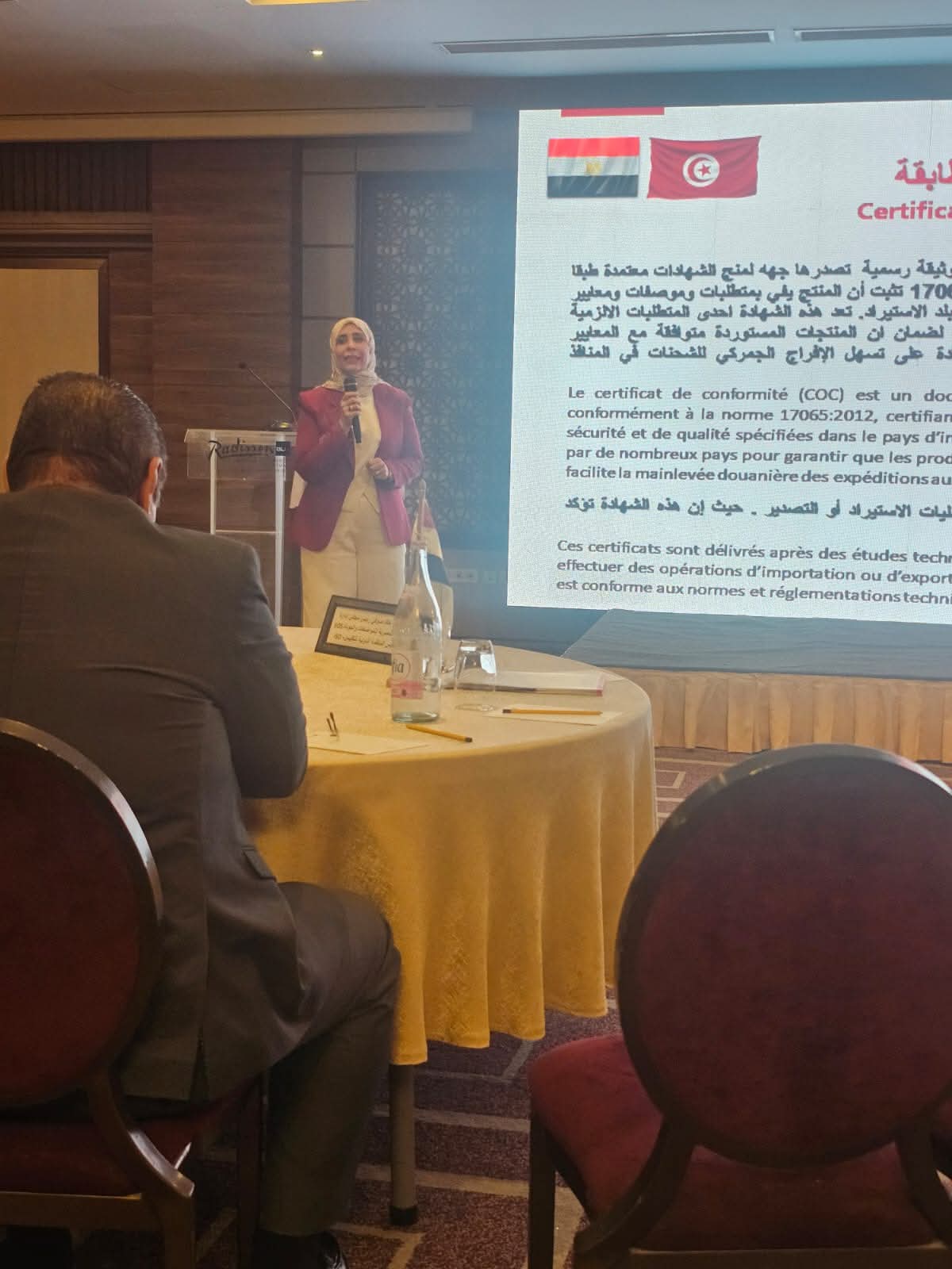 م. عصام النجار يقدم ندوة تعريفية للشركات والمصدريين التونسيين بالإجراءات واليات التصديرالى مصر واليات مذكرة التفاهم