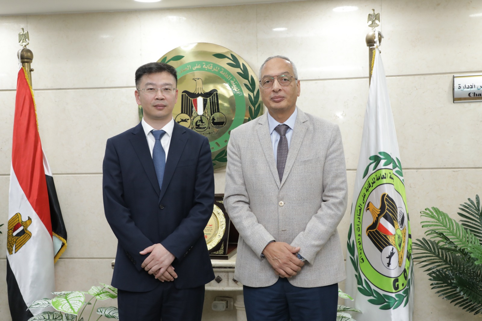 م. عصام النجار يوقع بروتوكول تعاون بين الهيئة العامة للرقابة على الصادرات والواردات و شركة CVC الصينية في مجالات الفحص والتحليل للسلع الصناعية .